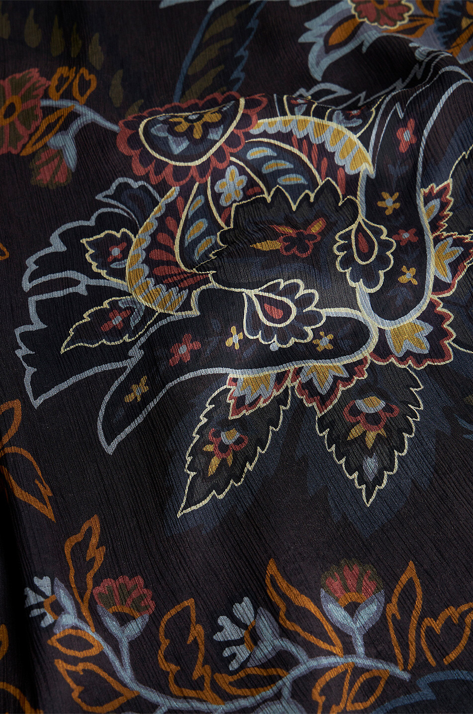 ETRO Langes Seidengeorgettekleid Paisley Florals Damen BUNT 5