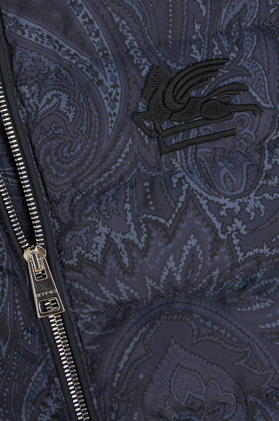 ETRO Wool cardigan with Paisley printed down yokes Men MEDIUM BLUE 3