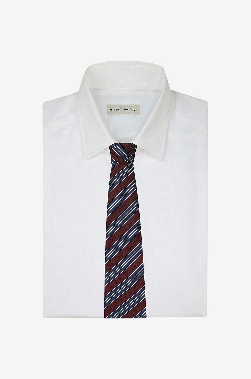 ETRO Seidenjacquard-Krawatte mit Diagonalstreifen Herren DUNKELROT 2