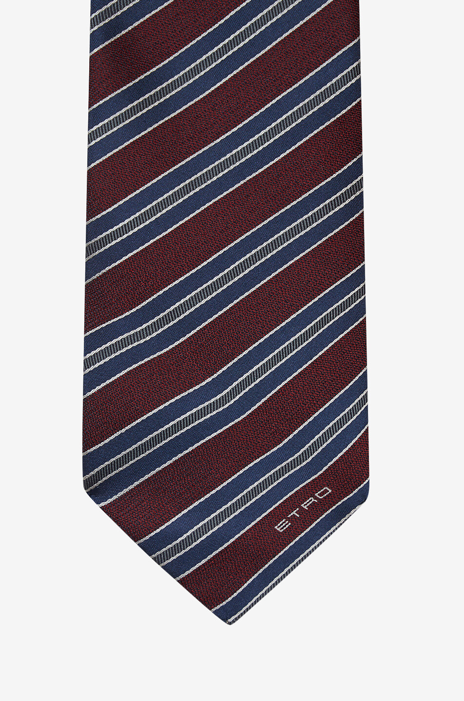 ETRO Seidenjacquard-Krawatte mit Diagonalstreifen Herren DUNKELROT 3
