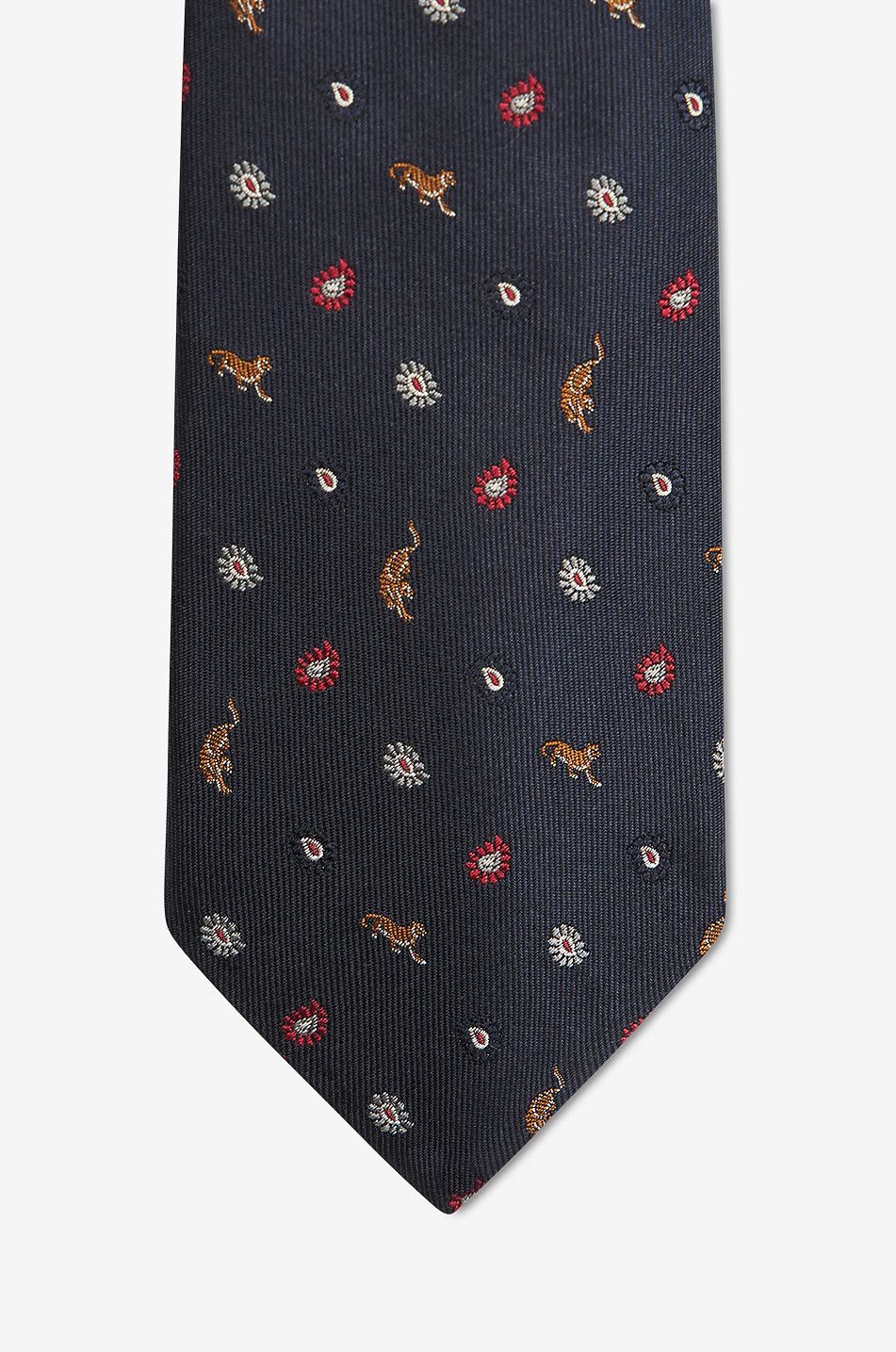 ETRO Tigers and Paisley silk tie Men DARK BLUE 3