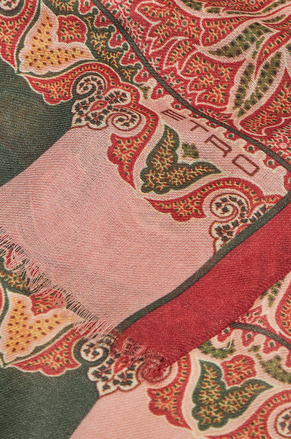 ETRO Webschal aus Kaschmirmix Paisley Herren DUNKELROT 3