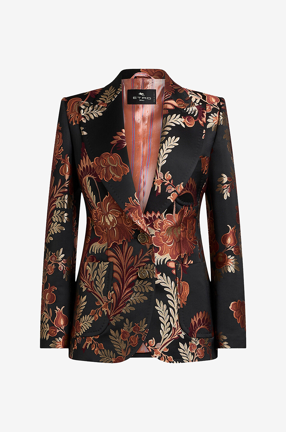 ETRO Fruit and flower patterned jacquard blazer Women MULTI COLOURED 1