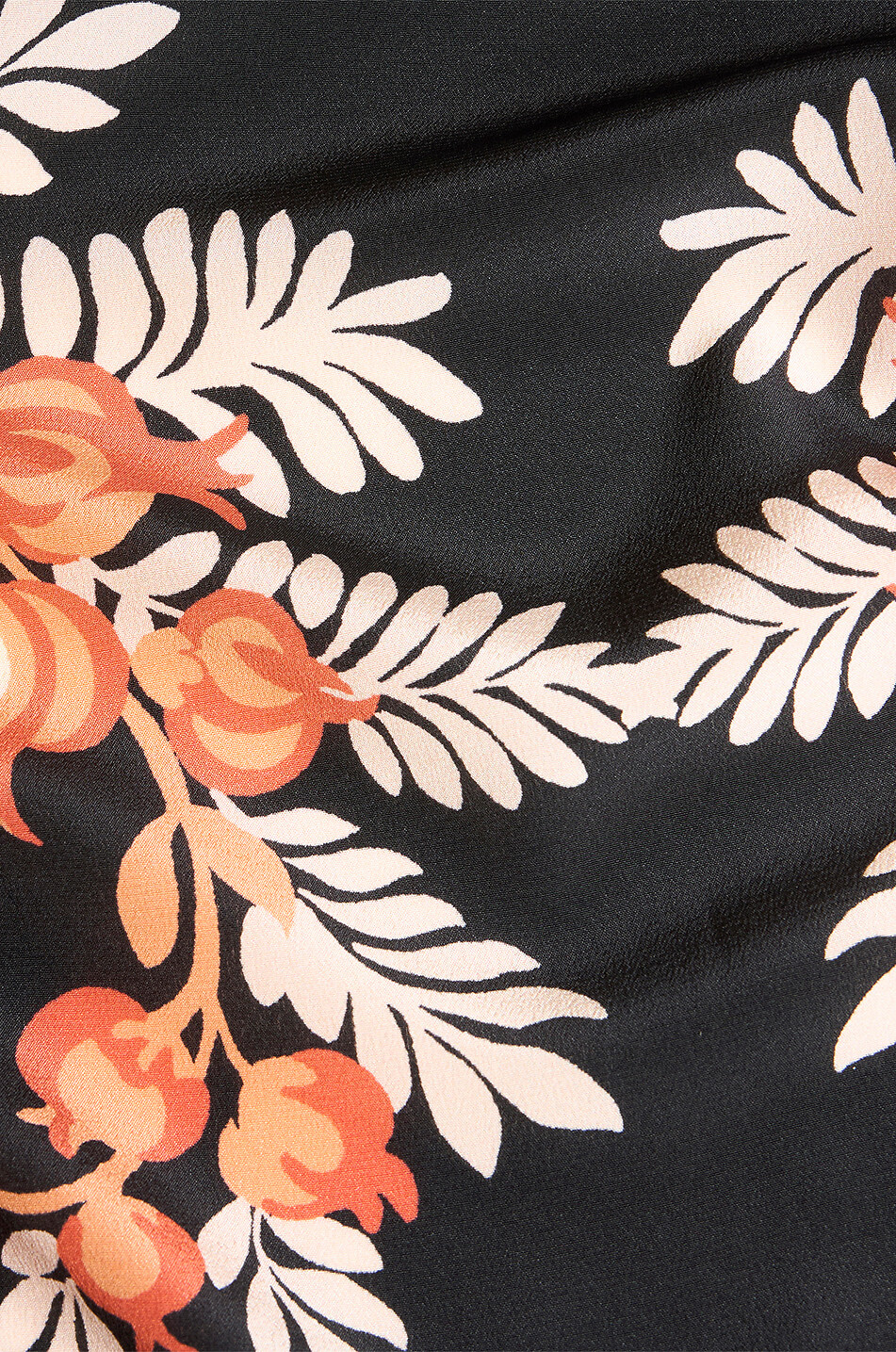 Chemise en crêpe de soie imprimée fleurs