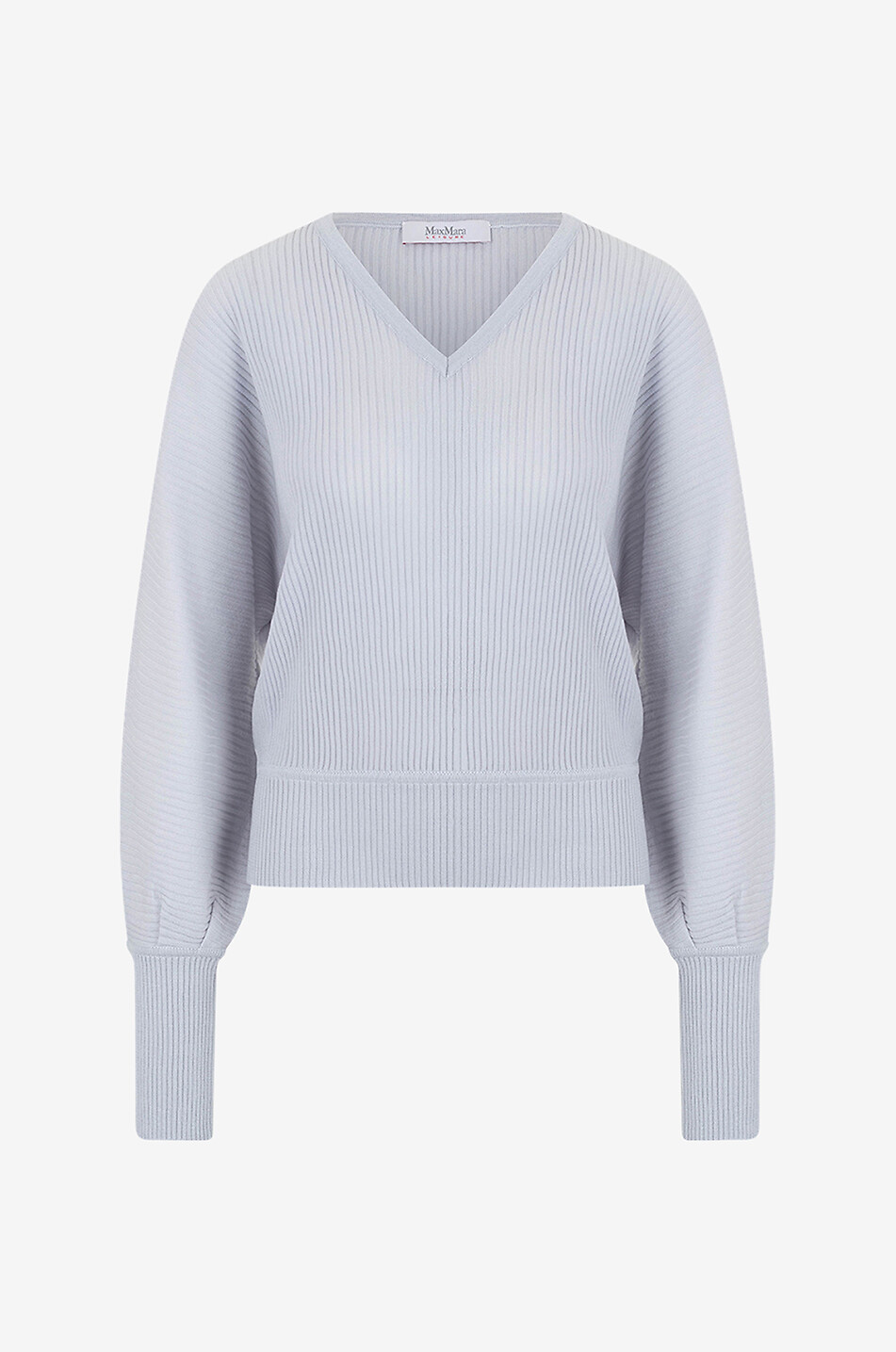 Borbona V-neck ribbed virgin wool jumper