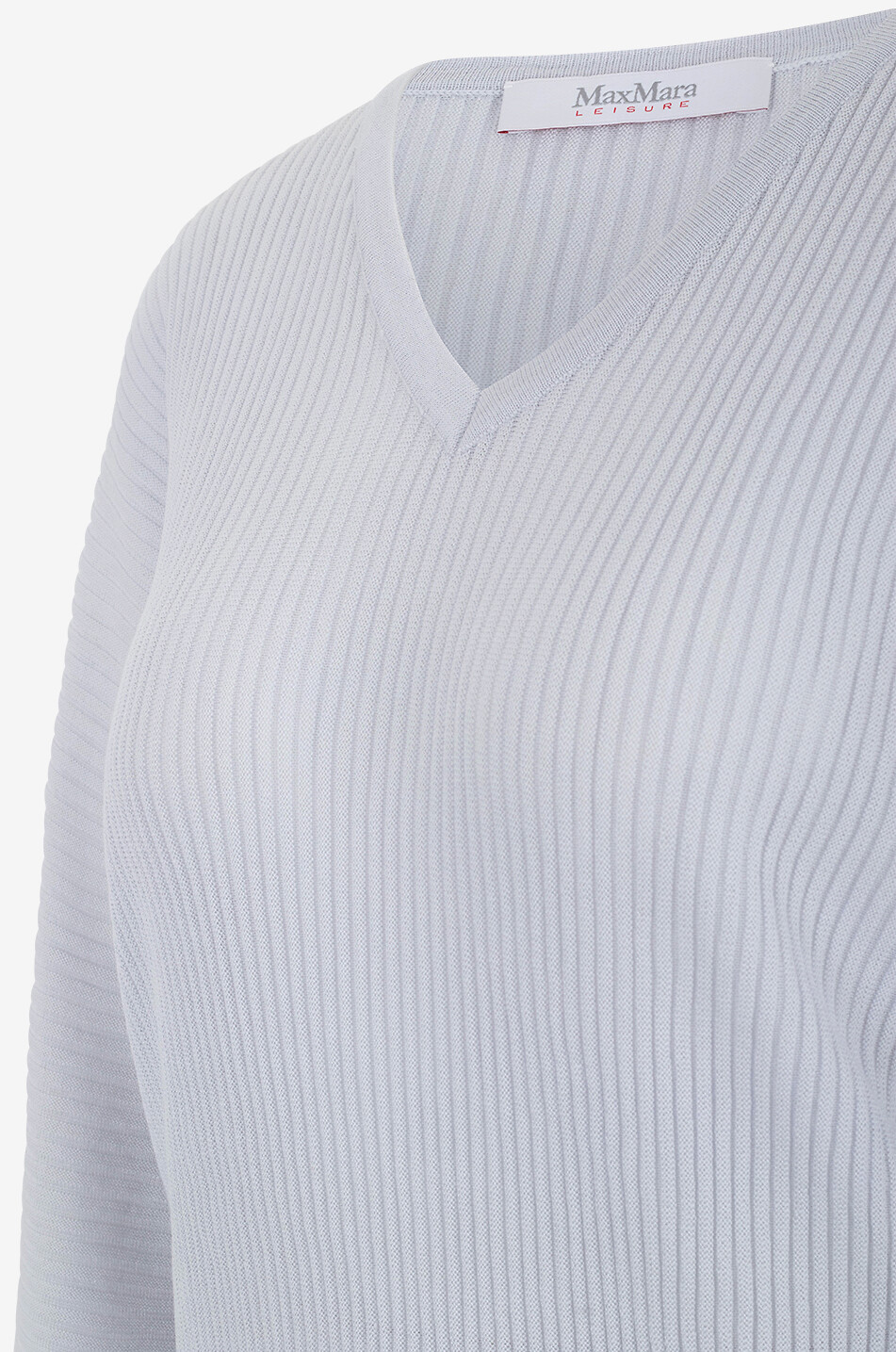 Borbona V-neck ribbed virgin wool jumper