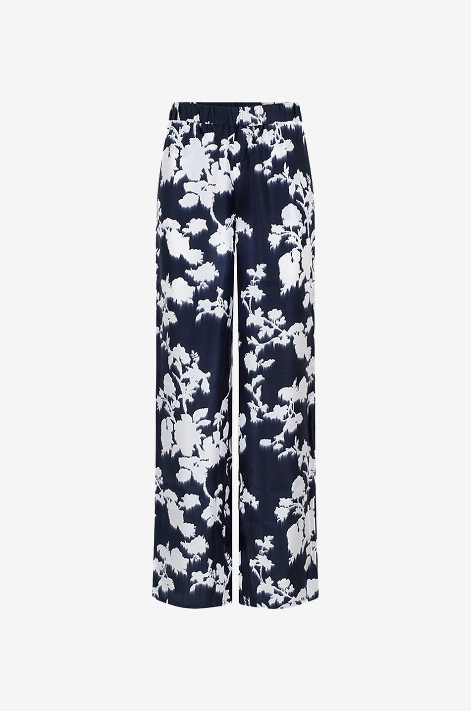 Fliessende Seidenhose mit Blumenmuster Tenzone
