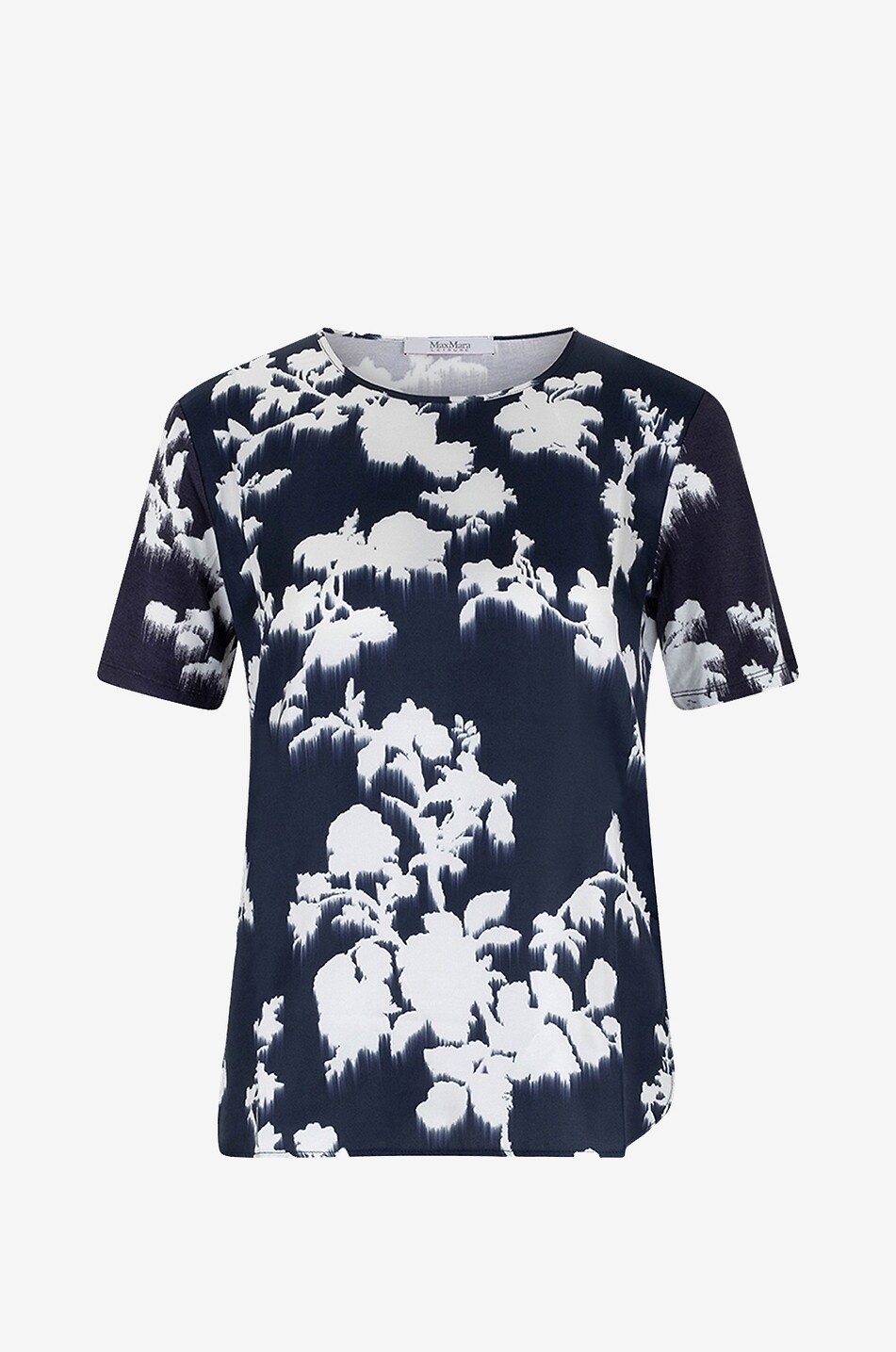 T-shirt à manches courtes à motif floral en soie et jersey Fagus
