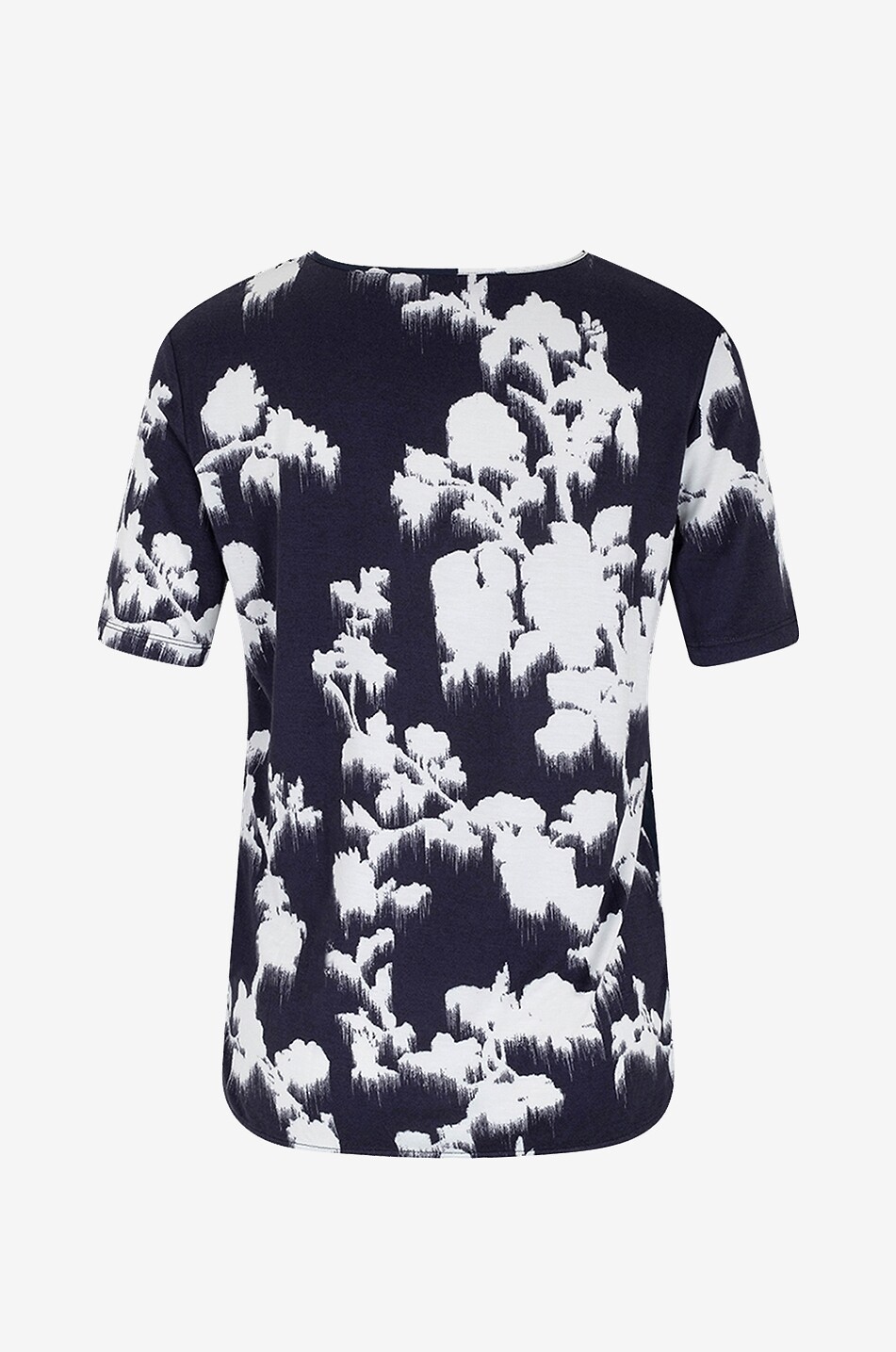 T-shirt à manches courtes à motif floral en soie et jersey Fagus