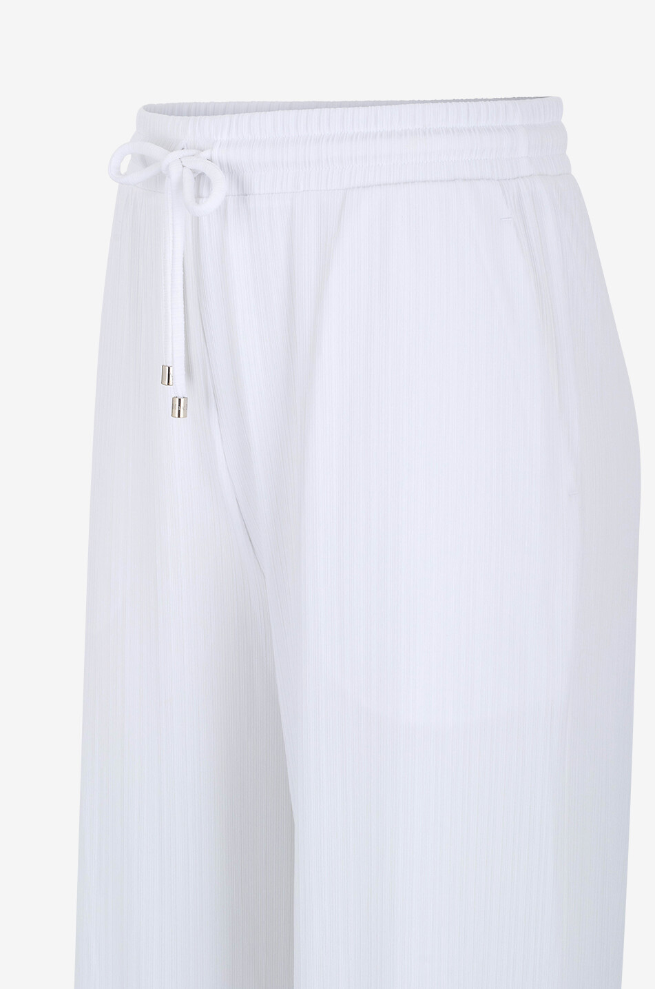 MAX MARA LEISURE Pantalon à effet froissé en jersey Vincita Femme BLANC 3
