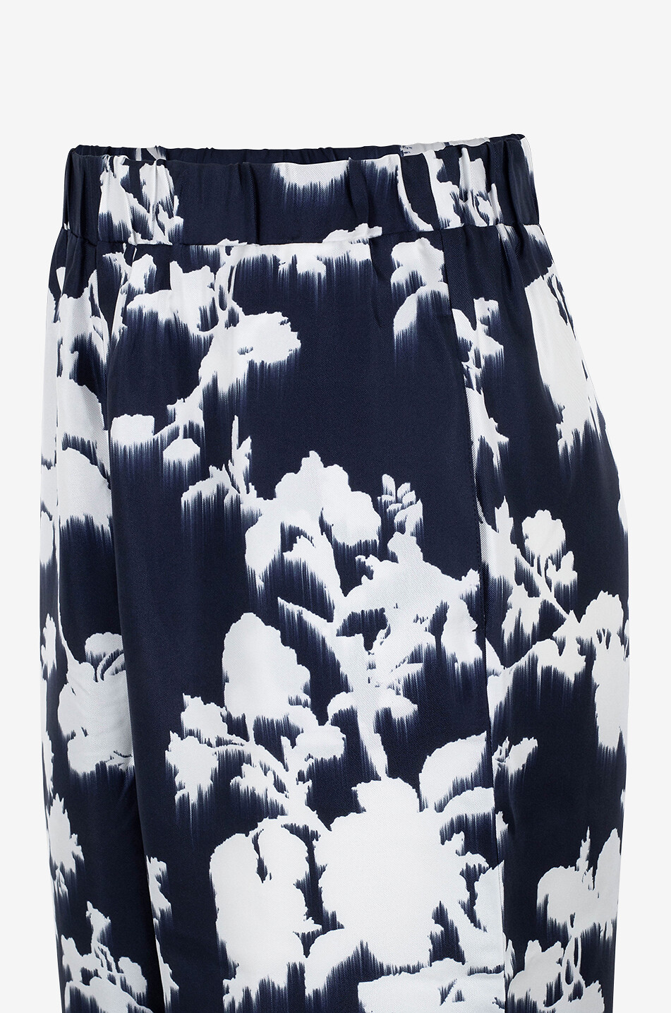 Fliessende Seidenhose mit Blumenmuster Tenzone