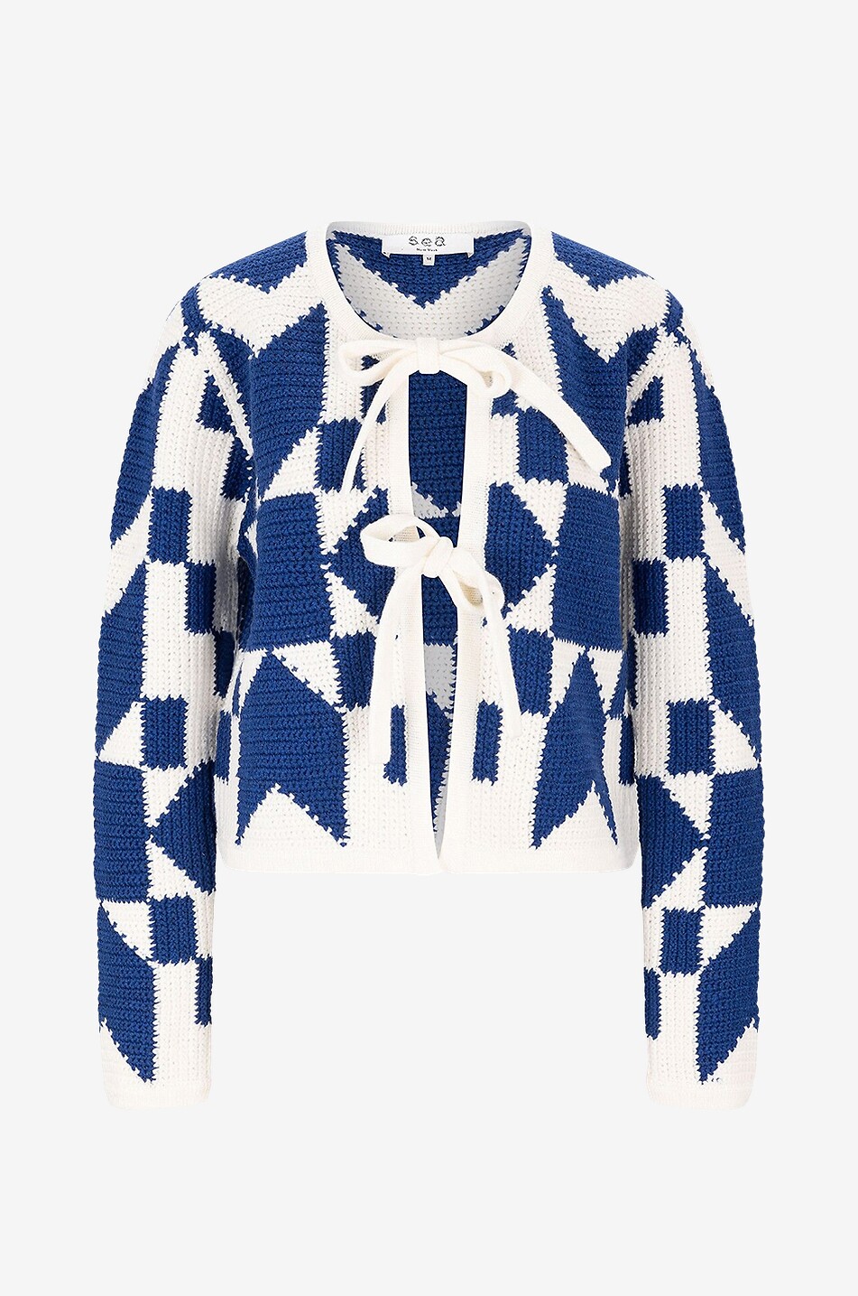Cardigan jacquard en laine mérinos Anais