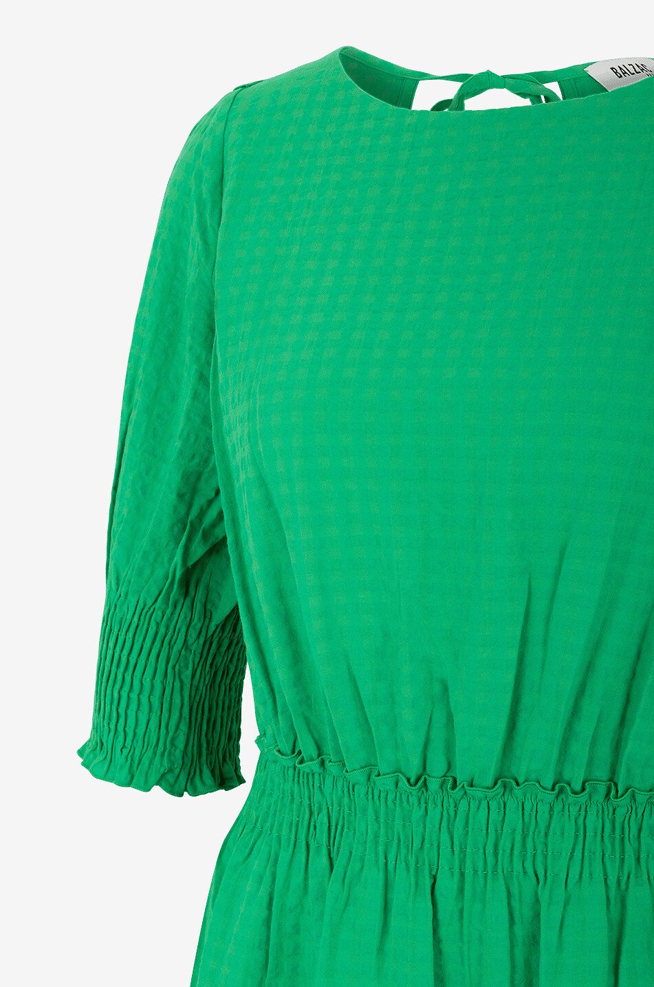 BALZAC PARIS Céleste flared midi seersucker dress Women GREEN 3