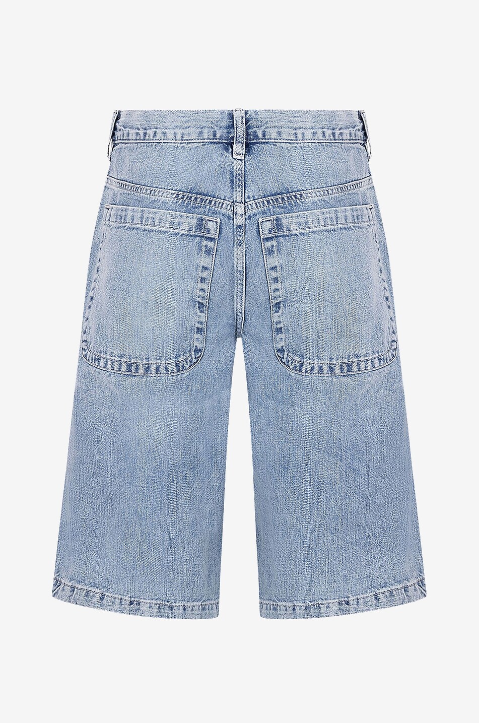 FRAME Short en denim The Skater Short Irvington Femme BLEU CLAIR 2