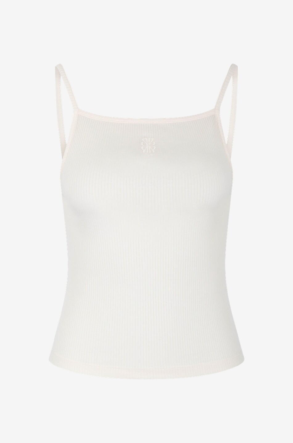 Top à bretelles en jersey côtelé bio Clem