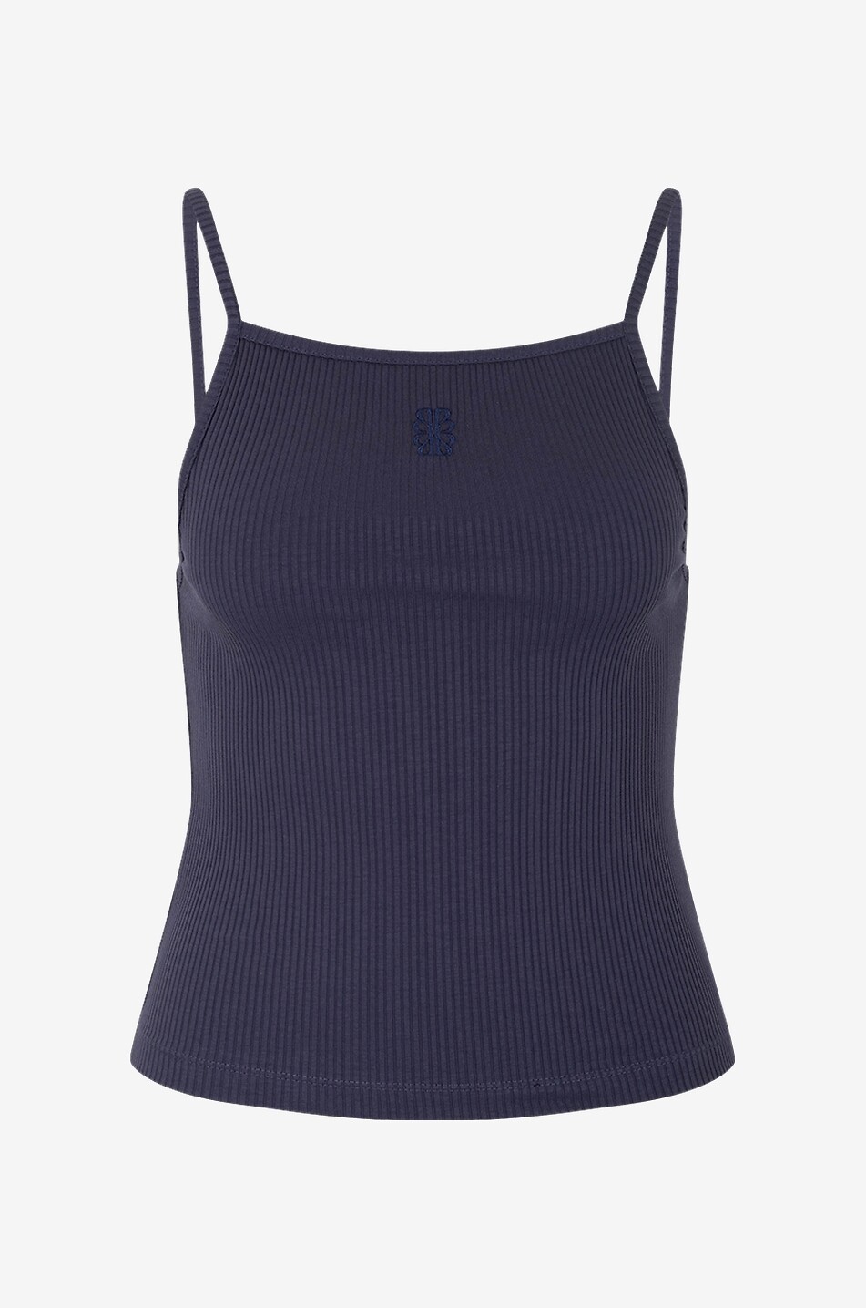Clem organic ribbed jersey strappy top