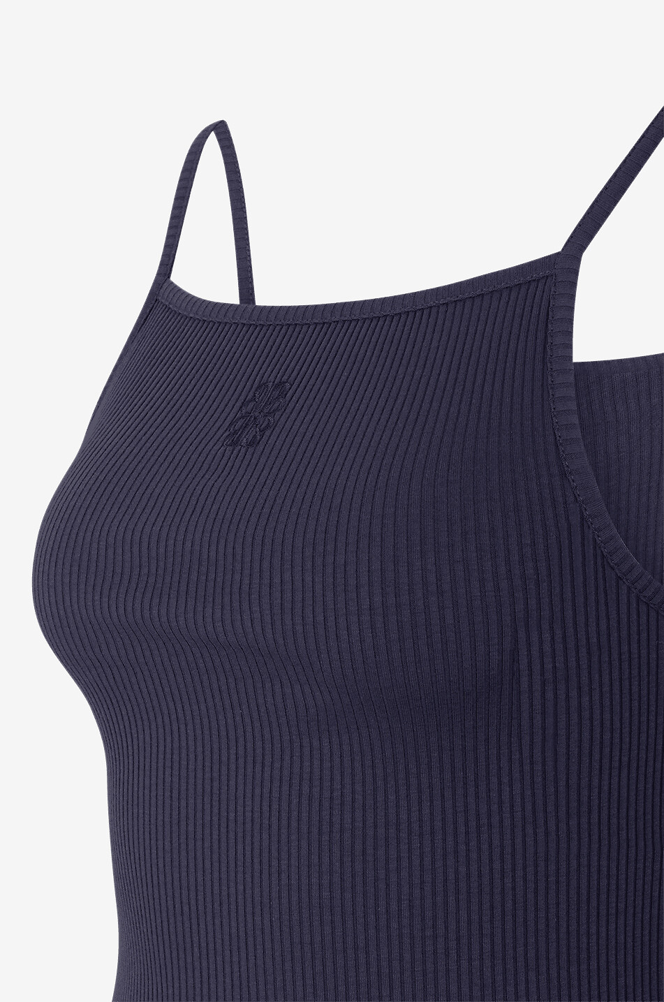 Clem organic ribbed jersey strappy top