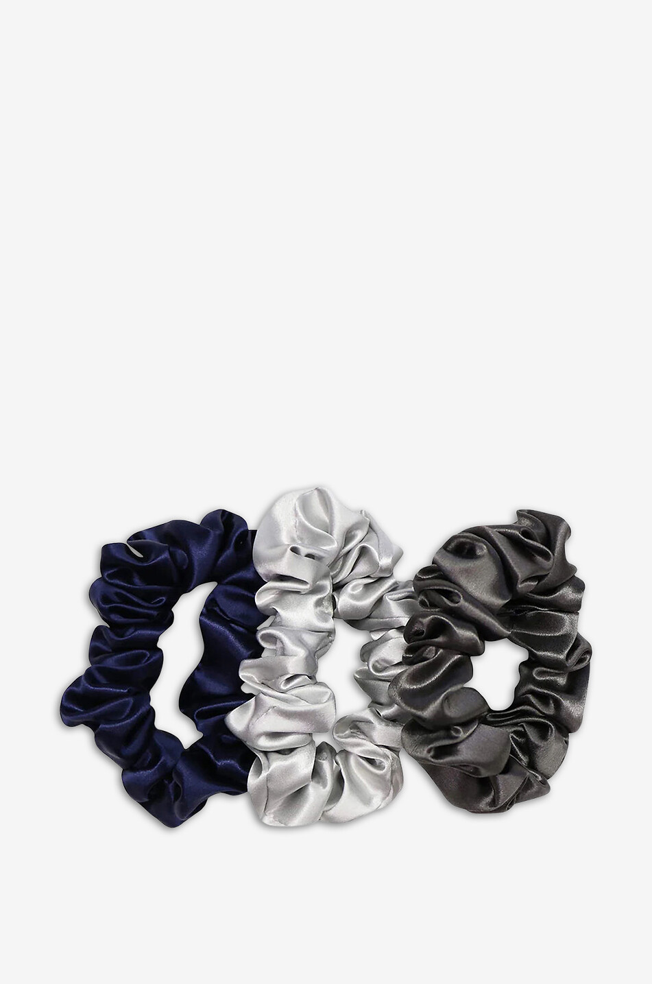 Lot de 3 élastiques en soie pour cheveux Slipsilk Large Midnight