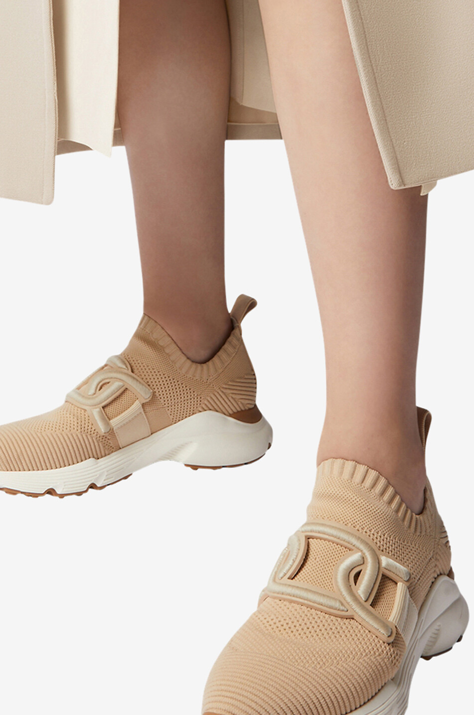 Baskets slip-on en maille et cuir Kate