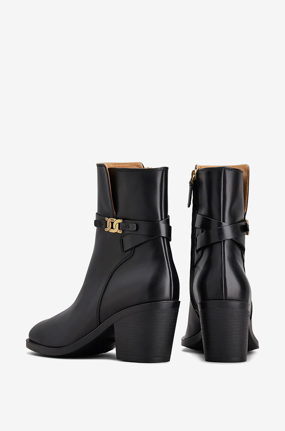 Glattleder-Stiefeletten mit Absatz Kate 50