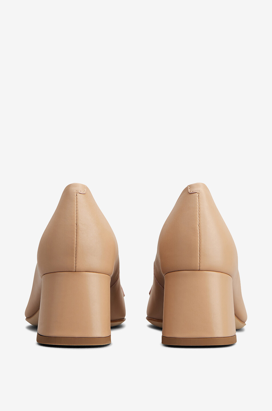 Escarpins en cuir lisse à talon carré Kate 50