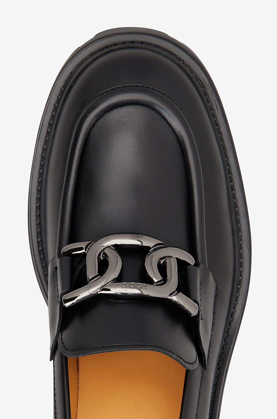 TOD'S Mocassins à plateau en cuir lisse Kate Gomini Femme NOIR 5
