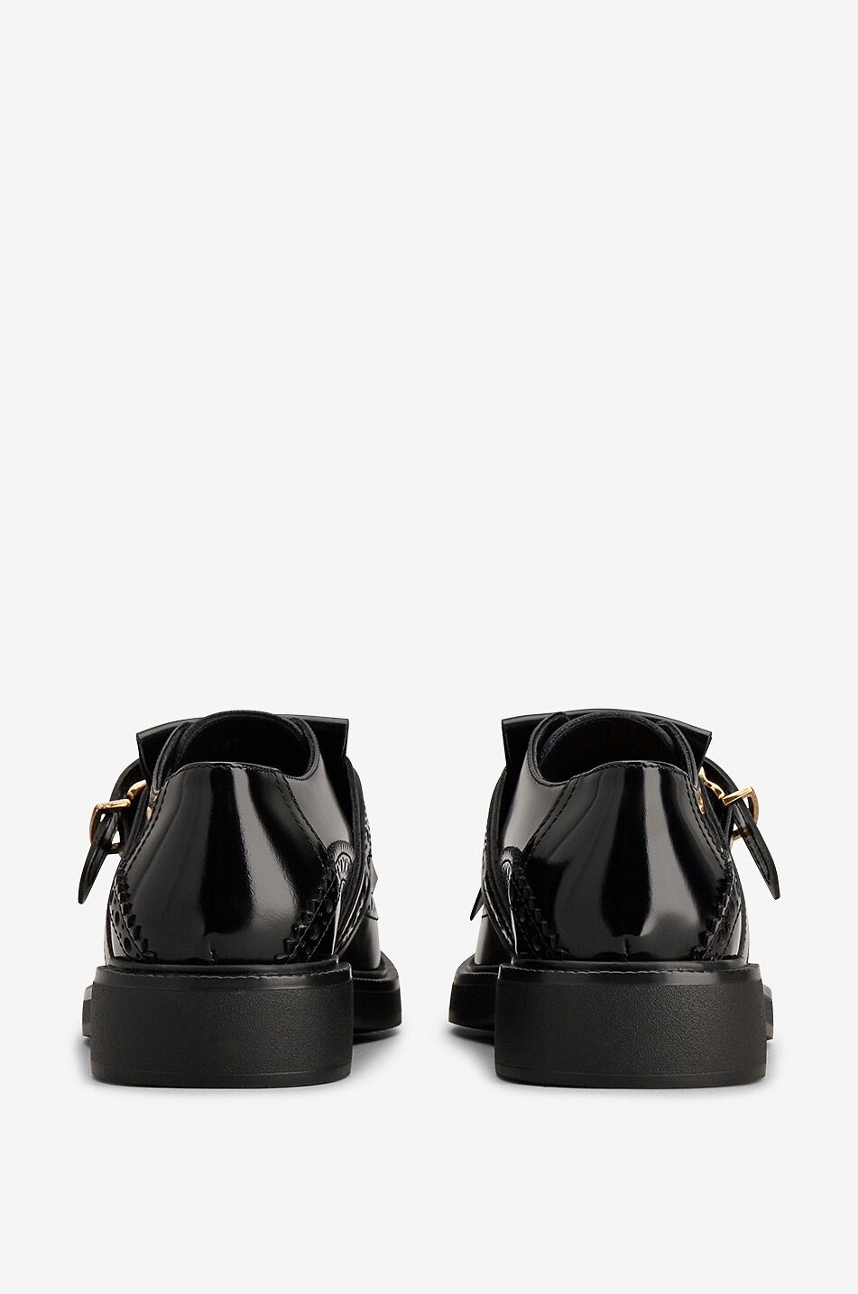 TOD'S Mocassins en cuir brossé à bride et franges Femme NOIR 6