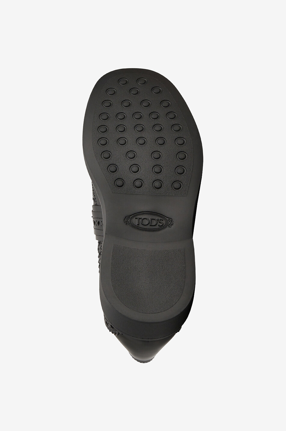 TOD'S Mocassins en cuir brossé à bride et franges Femme NOIR 4