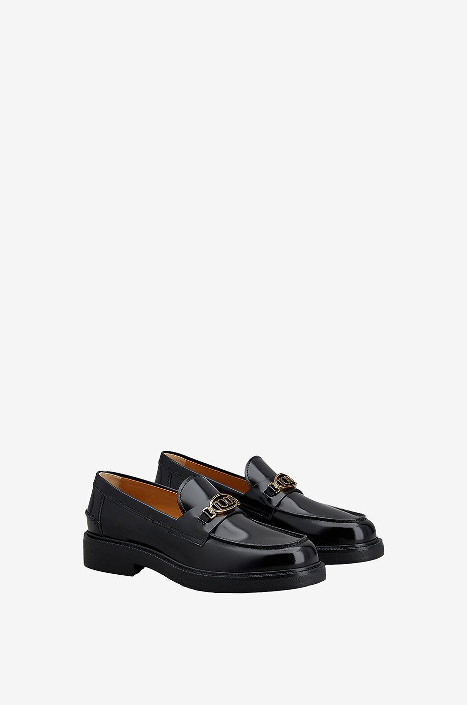 Mocassins en cuir de veau lisse à plaque TOD'S