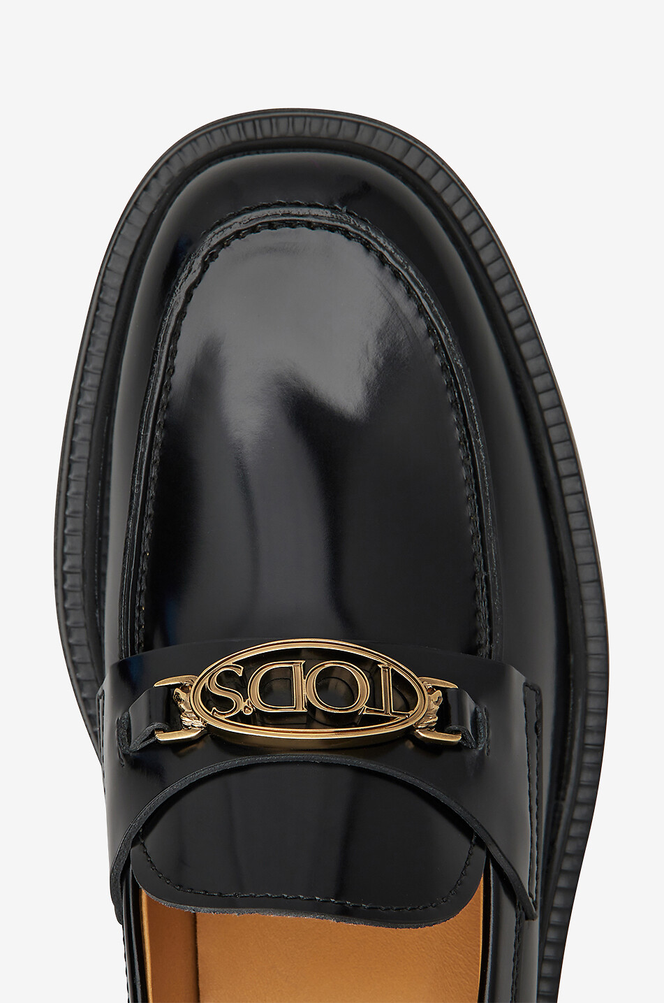 Mocassins en cuir de veau lisse à plaque TOD'S