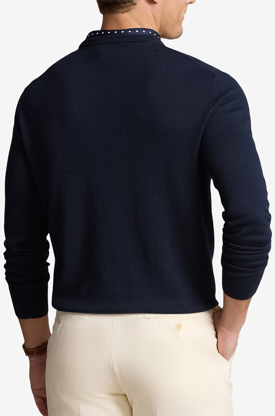 POLO RALPH LAUREN Pony cotton and cashmere crewneck jumper Men DARK BLUE 3