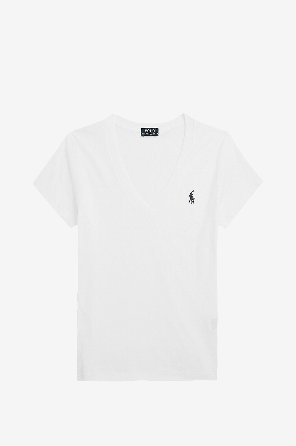 Pony short-sleeved V-neck jersey T-shirt
