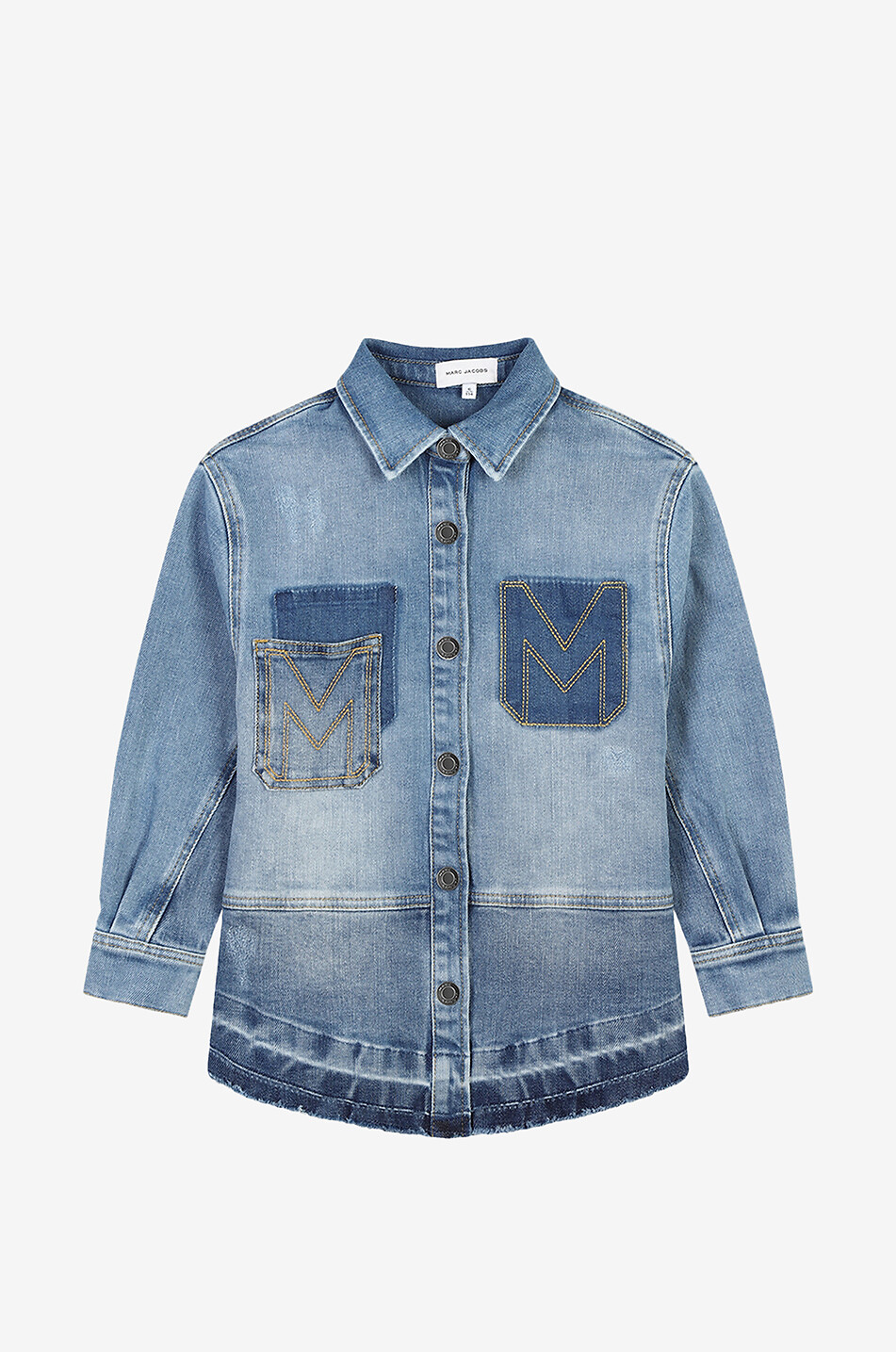 Jungen-Überhemd aus Denim im Patchwork-Optik MJ