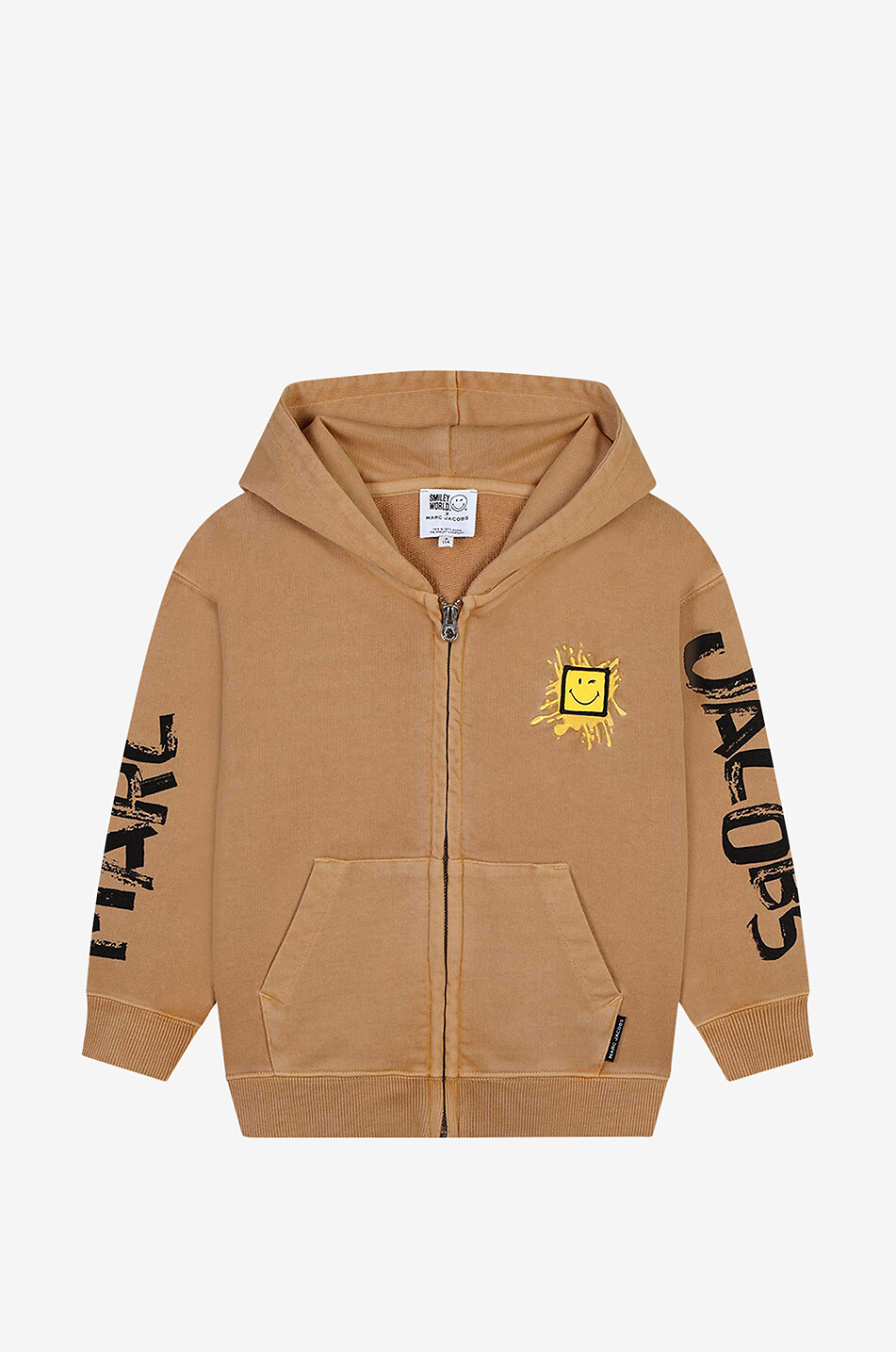 Sweat-shirt zippé à capuche garçon Smiley Square