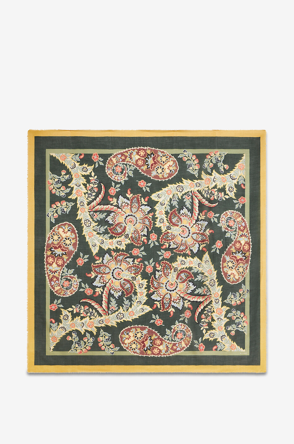 ETRO Paisley Ramage printed silk and cashmere shawl Women MULTI COLOURED 1