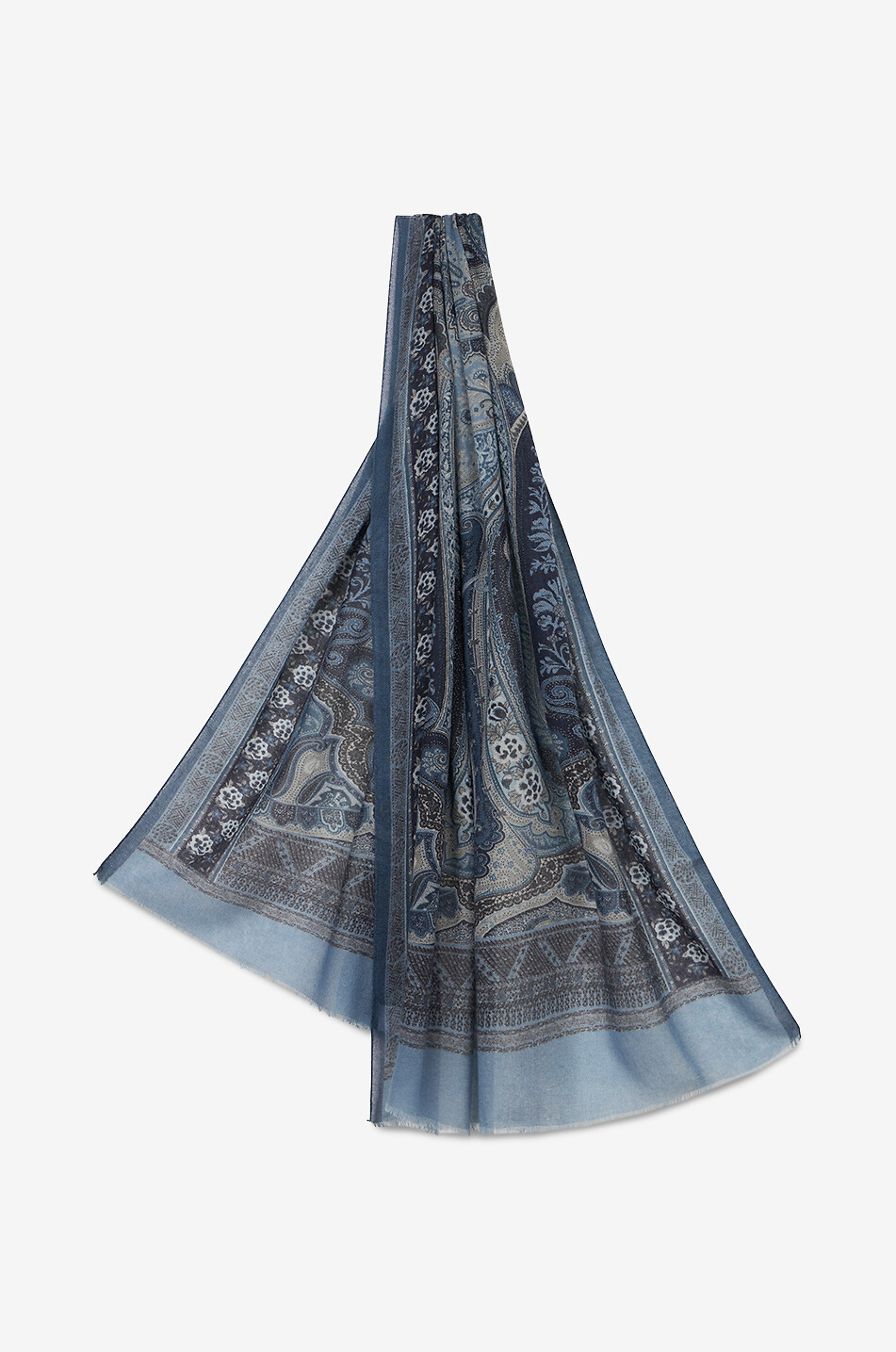 Écharpe fine en cachemire Paisley All-Over