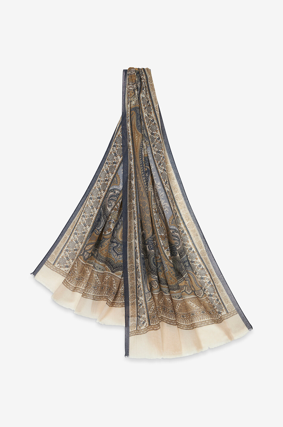 Écharpe fine en cachemire Paisley All-Over
