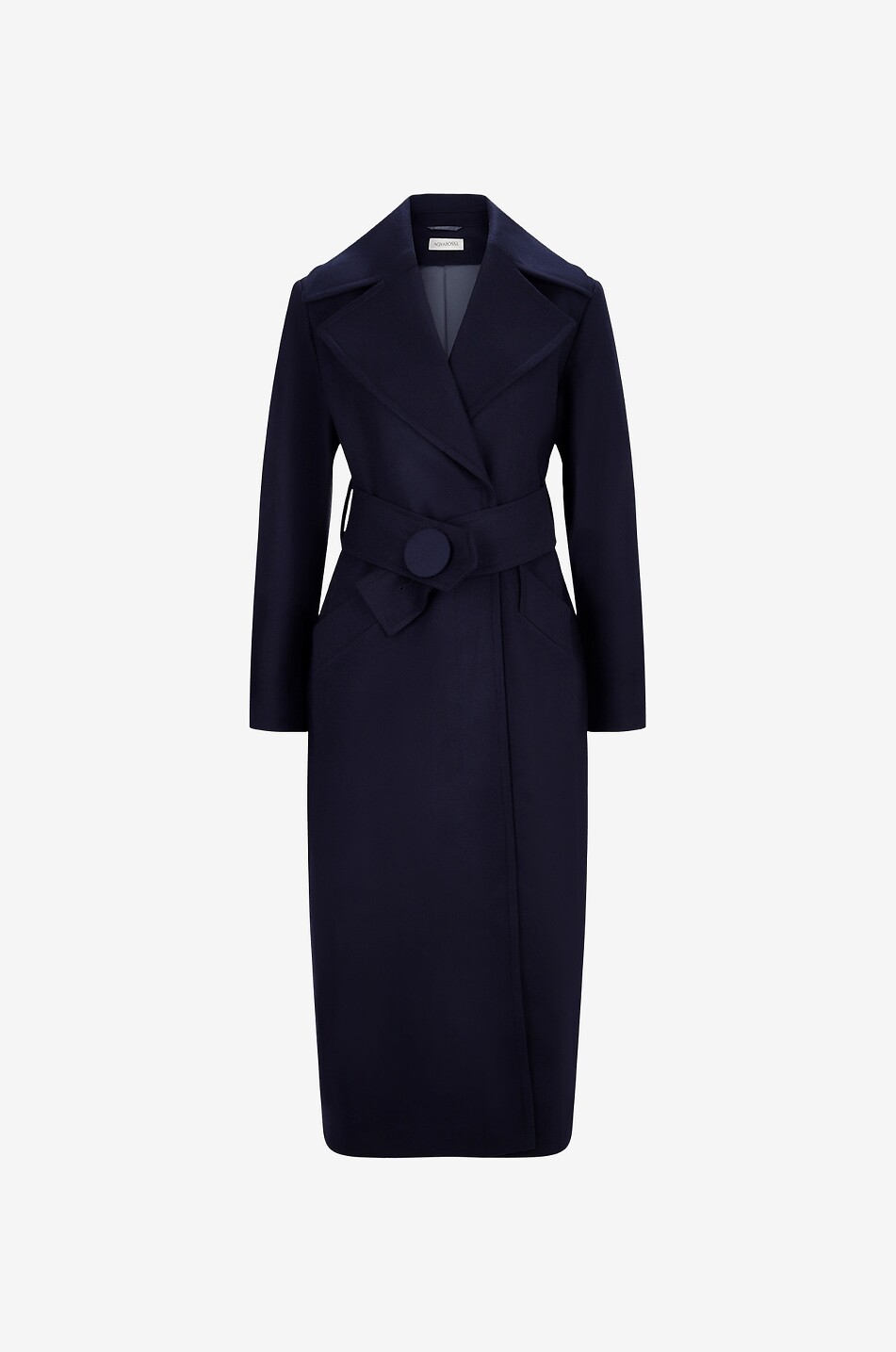 AQVAROSSA Langer Wollmantel mit Gürtel Seraphine Damen DUNKELBLAU 2