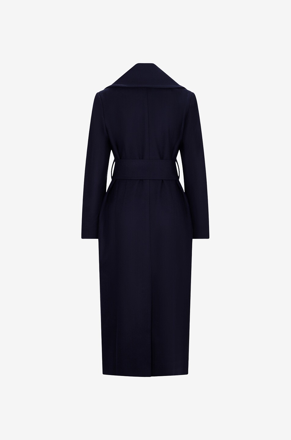 AQVAROSSA Langer Wollmantel mit Gürtel Seraphine Damen DUNKELBLAU 4
