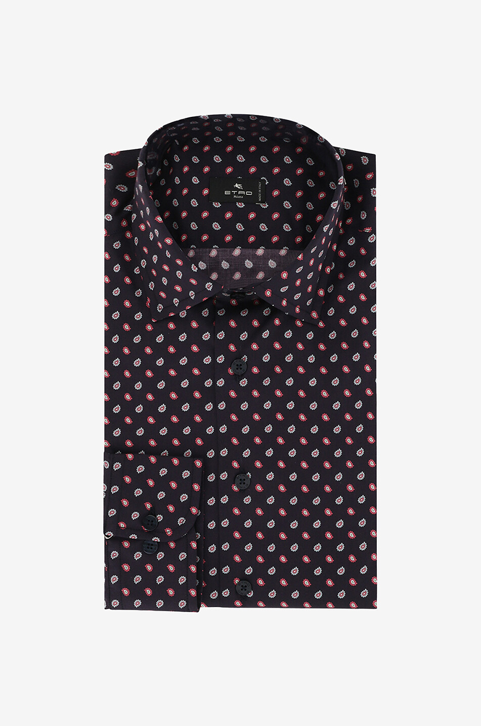 ETRO Slim-Fit-Hemd aus Baumwolle mit Paisley-Detail-Print Herren DUNKELBLAU 1