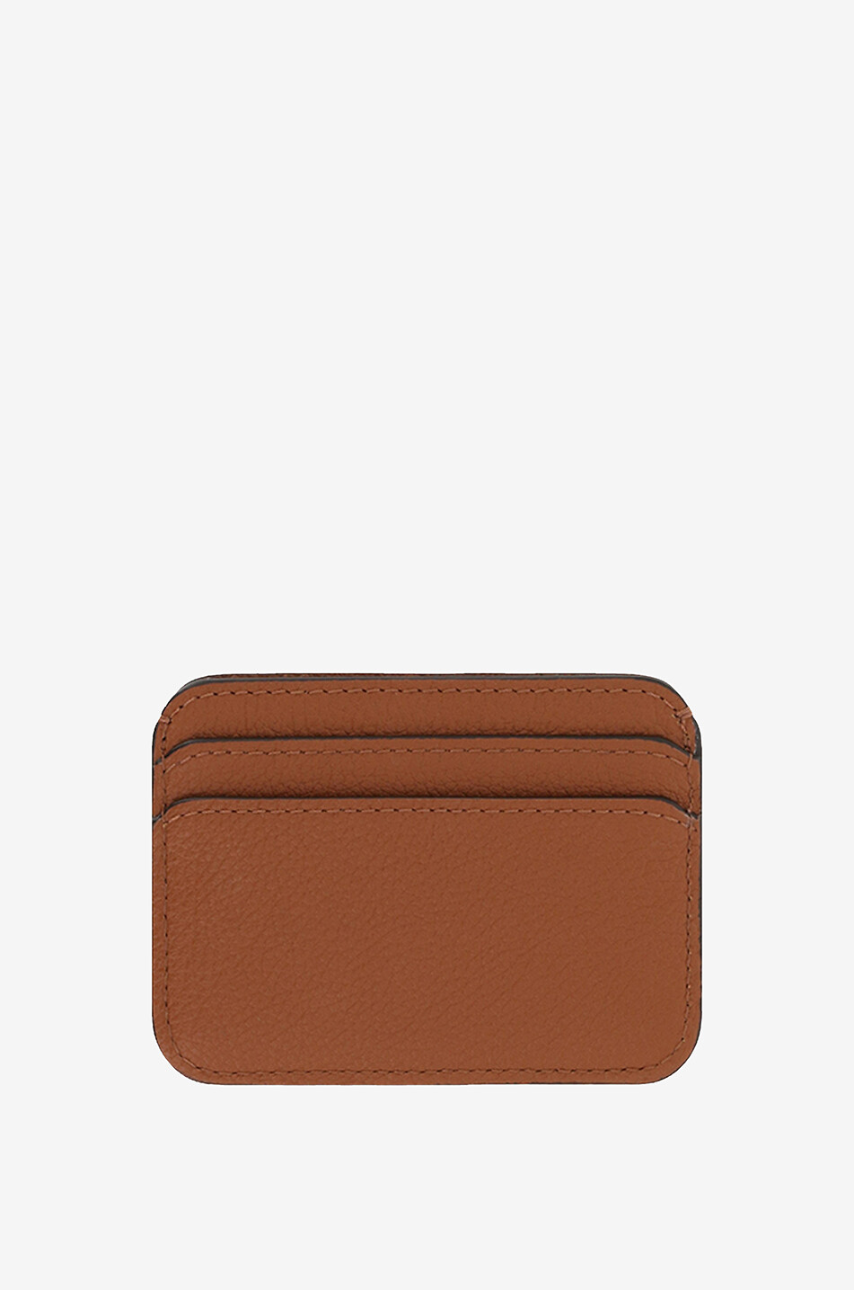 CHLOE Porte-cartes en cuir grainé Marcie Femme MARRON 2