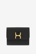 Marcie tri-fold grained leather wallet