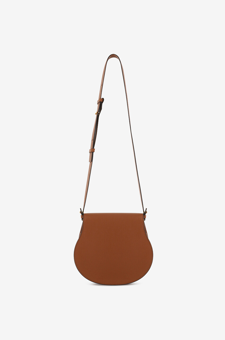 CHLOE Schultertasche aus genarbtem leder Marcie Saddle Damen MITTELBRAUN 4