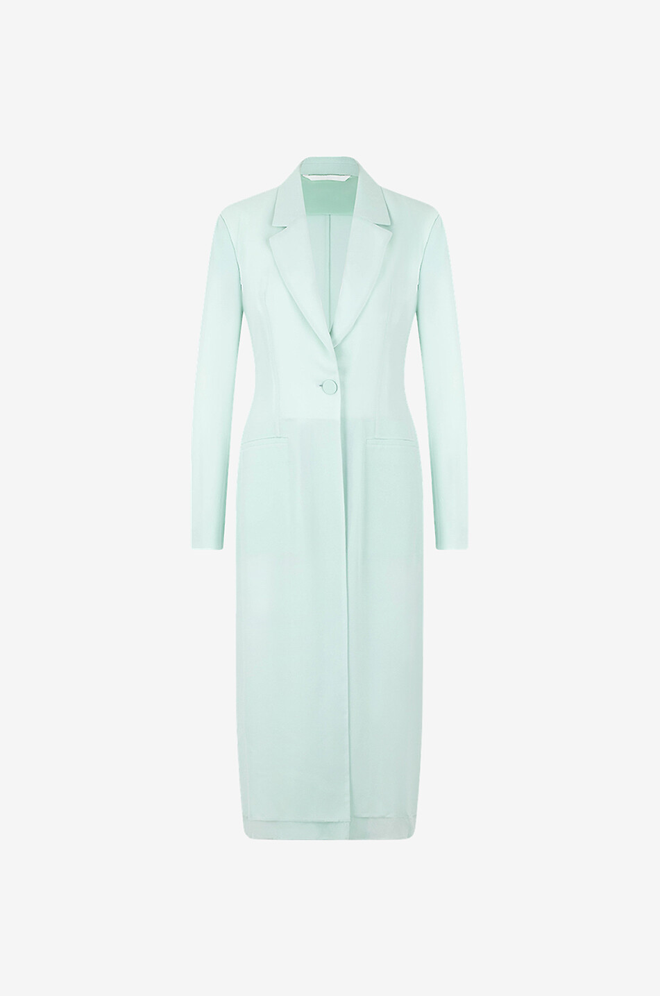 Manteau long cintré en soie