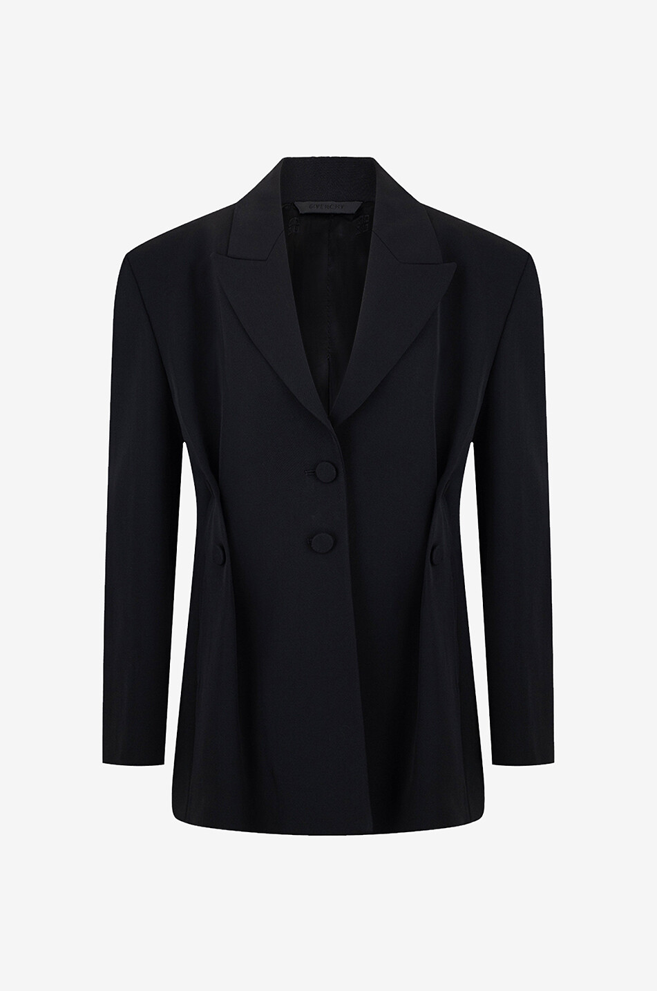 Wool blazer with pleats