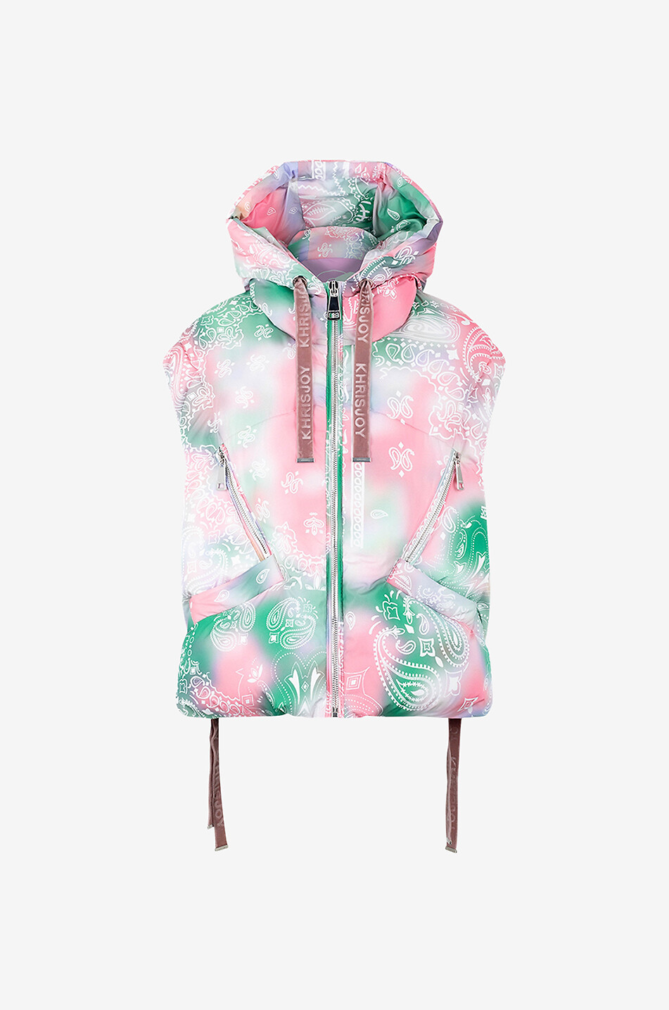 KHRISJOY Doudoune sans manches avec capuche Puff Iconic Bandana Femme MULTICOLORE 1