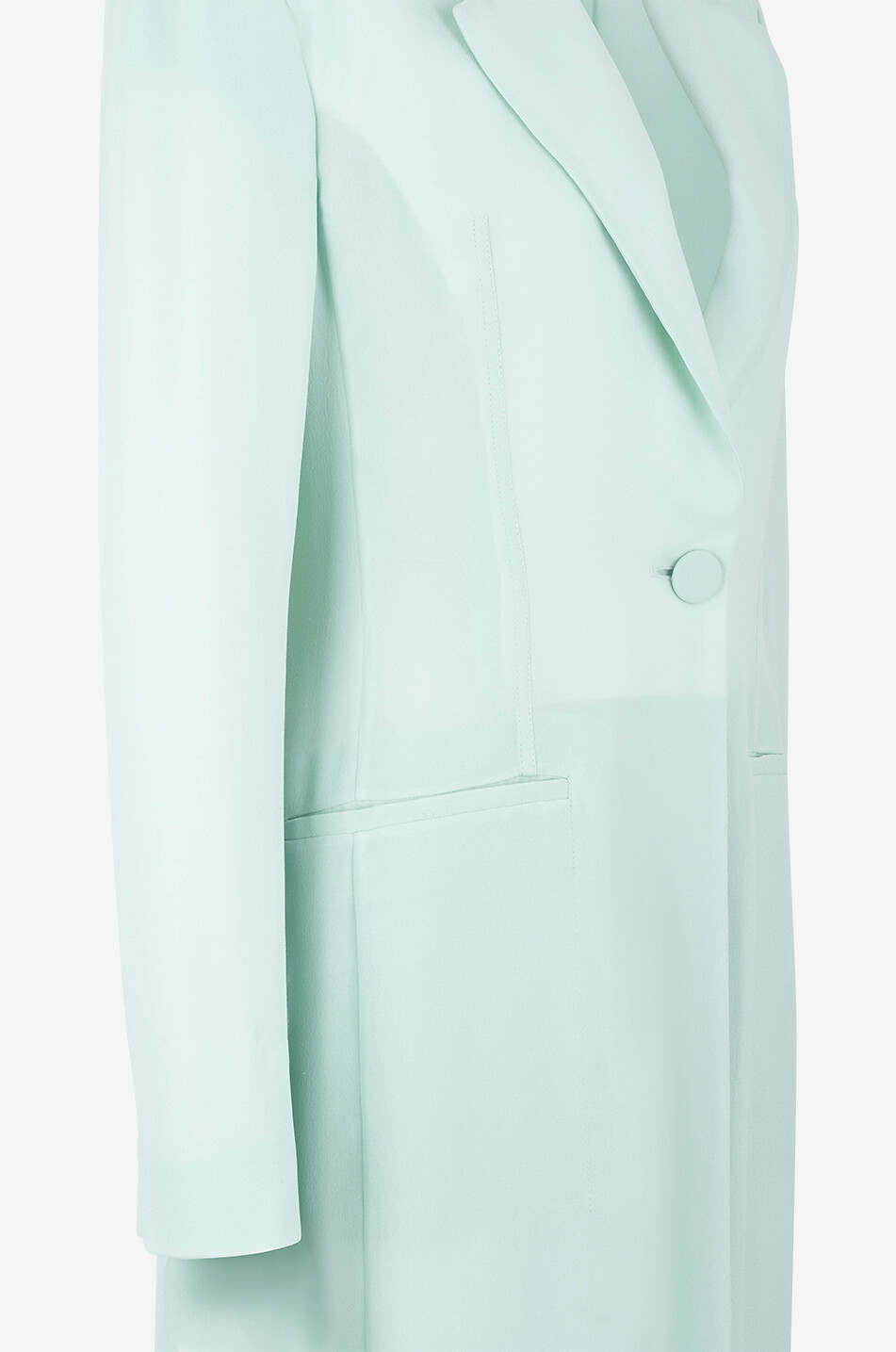 GIVENCHY Manteau long cintré en soie Femme VERT CLAIR 3