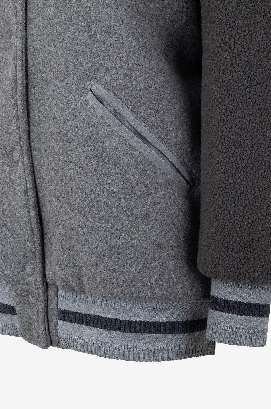 GIVENCHY Oversize wool varsity jacket Women LIGHT GREY 3
