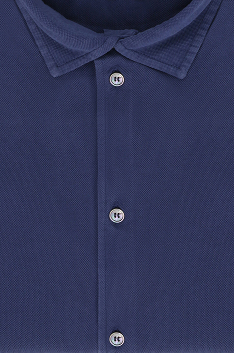 FEDELI Robert cotton piqué shirt Men MEDIUM BLUE 2