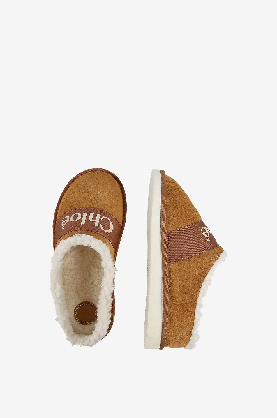 Chaussons fille en daim et peluche Heritage
